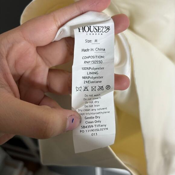 House of CB Tiffany One Shoulder Mini Dress White Size M - Picture 10 of 11